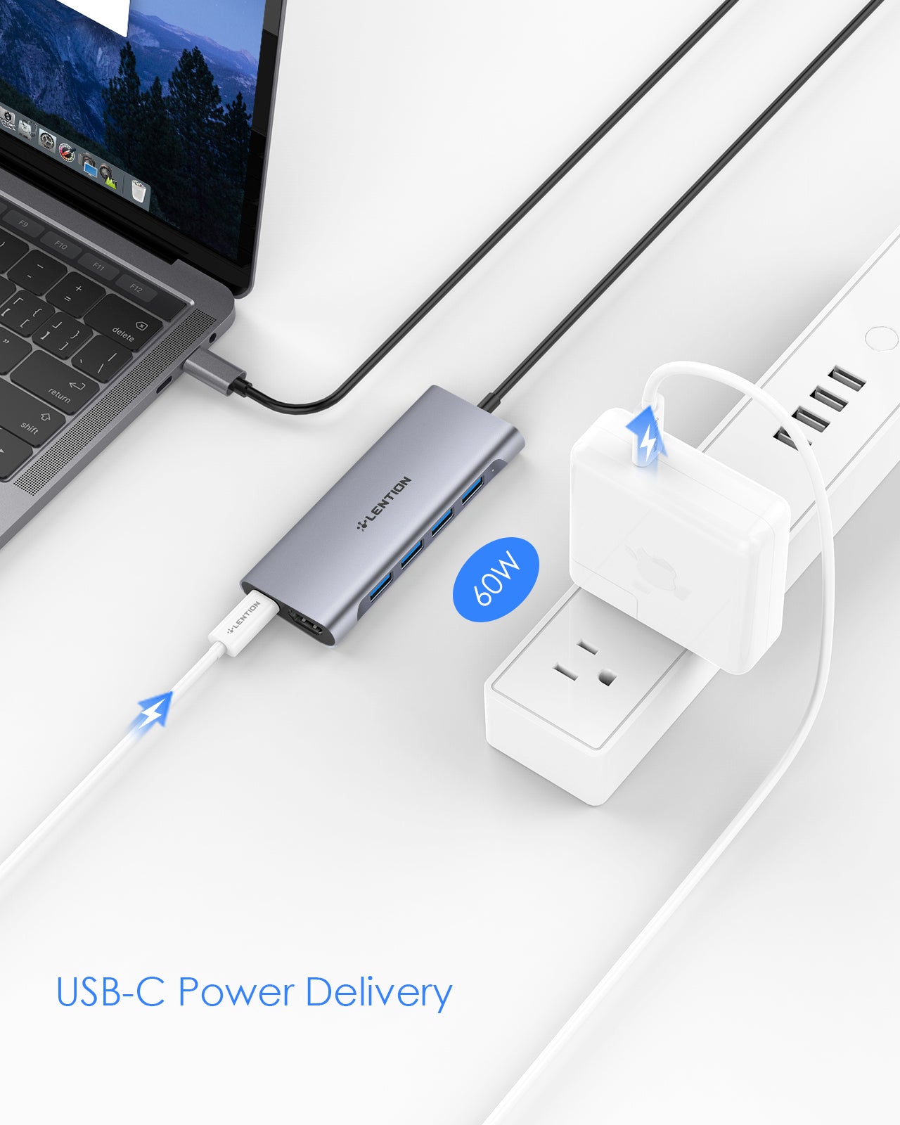 LENTION C35 USB-C Hub to HDMI USB Hub Docking Station Type C Multiport USB Adapter RJ45 Card Reader for ASUS ZenBook3 ZenBook Pro Surface Book2 Go Chromebook Pixelbook Huawei Matebook Lenovo Yoga 930 /920 /910/720 iPad Pro 2018/2020/2021/2021 M1 iPad Air