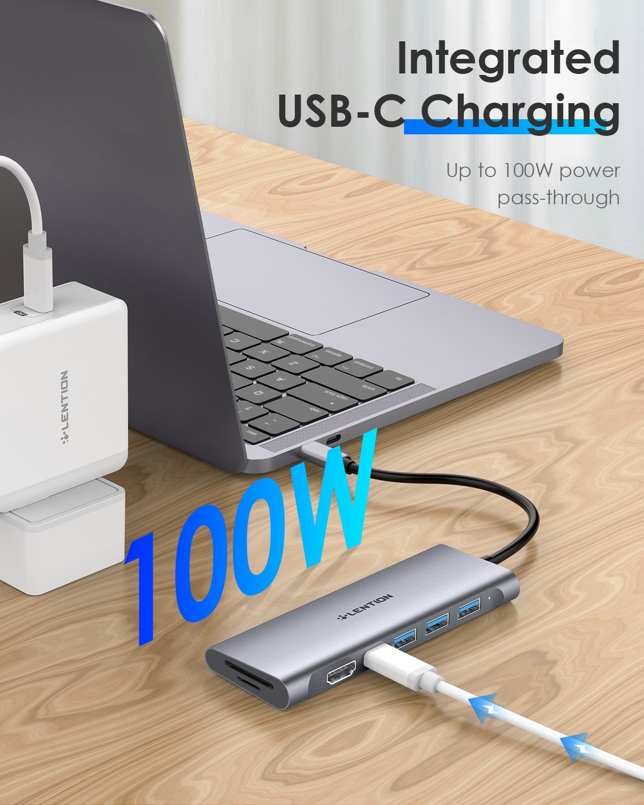 LENTION C36B 7-in-1 USB Hub Splitter Sailing Series Adapter 4K HDMI Multiport USB TypeC RJ45 LAN Docking Station Memory SD Card Reader for Go Chromebook PixelBook Huawei MateBook Lenovo Yoga 930/920/910/720 /New MacBook Air ProMacBook Laptop Computer-VMI