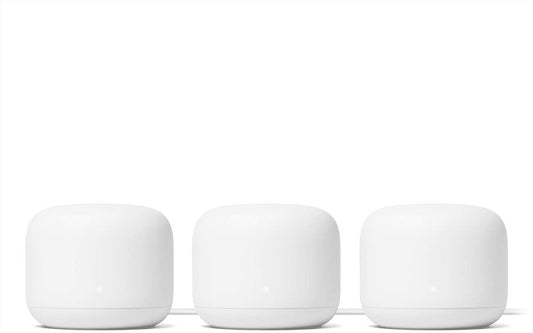 Google Nest WiFi Router (3 Pack) and (2 Pack)/ ADD ON POINT (1 Pack) 2nd Generation –4x4 AC2200 Mesh
