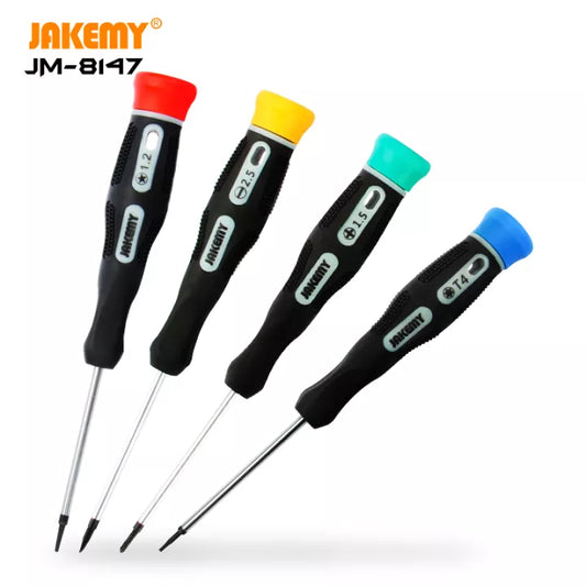 JAKEMY JM-8147 Colorful tail design anti-slip precision professional S-2 screwdriver