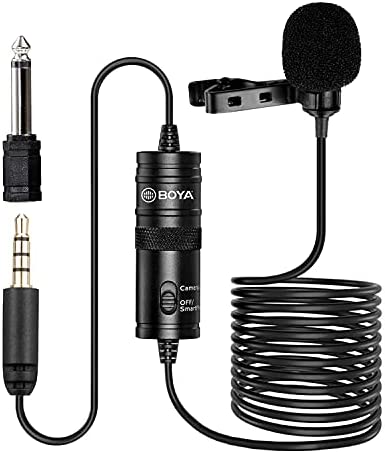 Boya M1S Universal Lavalier Microphone Condenser Mini Portable Clip-on Lapel Microphone