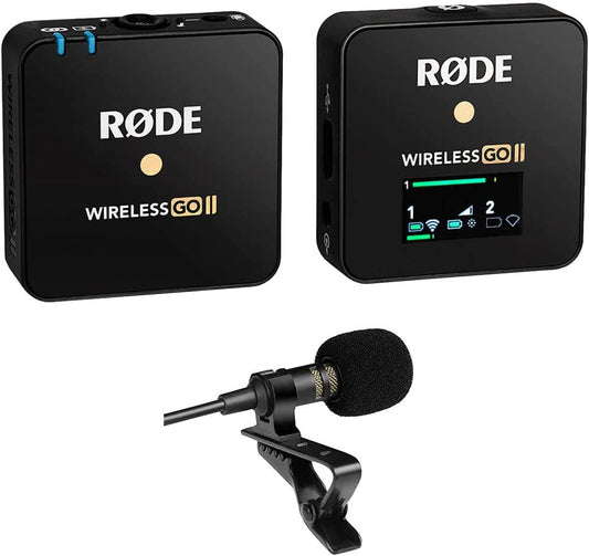 Rode Wireless GO II Single Compact/ dual Digital Wireless Microphone System/Recorder (2.4GHz, Black)