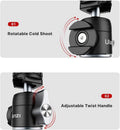 VMIDirect Extendable Tripod Detachable ball head with rotatable cold shoot and adjustable twist handle features
