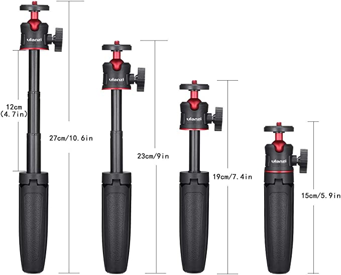 Ulanzi MT-08 Extendable Handheld Portable Tripod / Monopod with 1/4 inch Screw to Handle Cellphone Folding Camera Stand