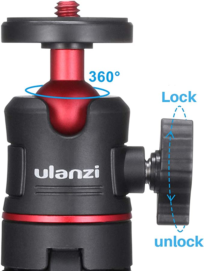 Ulanzi MT-08 Extendable Handheld Portable Tripod / Monopod with 1/4 inch Screw to Handle Cellphone Folding Camera Stand