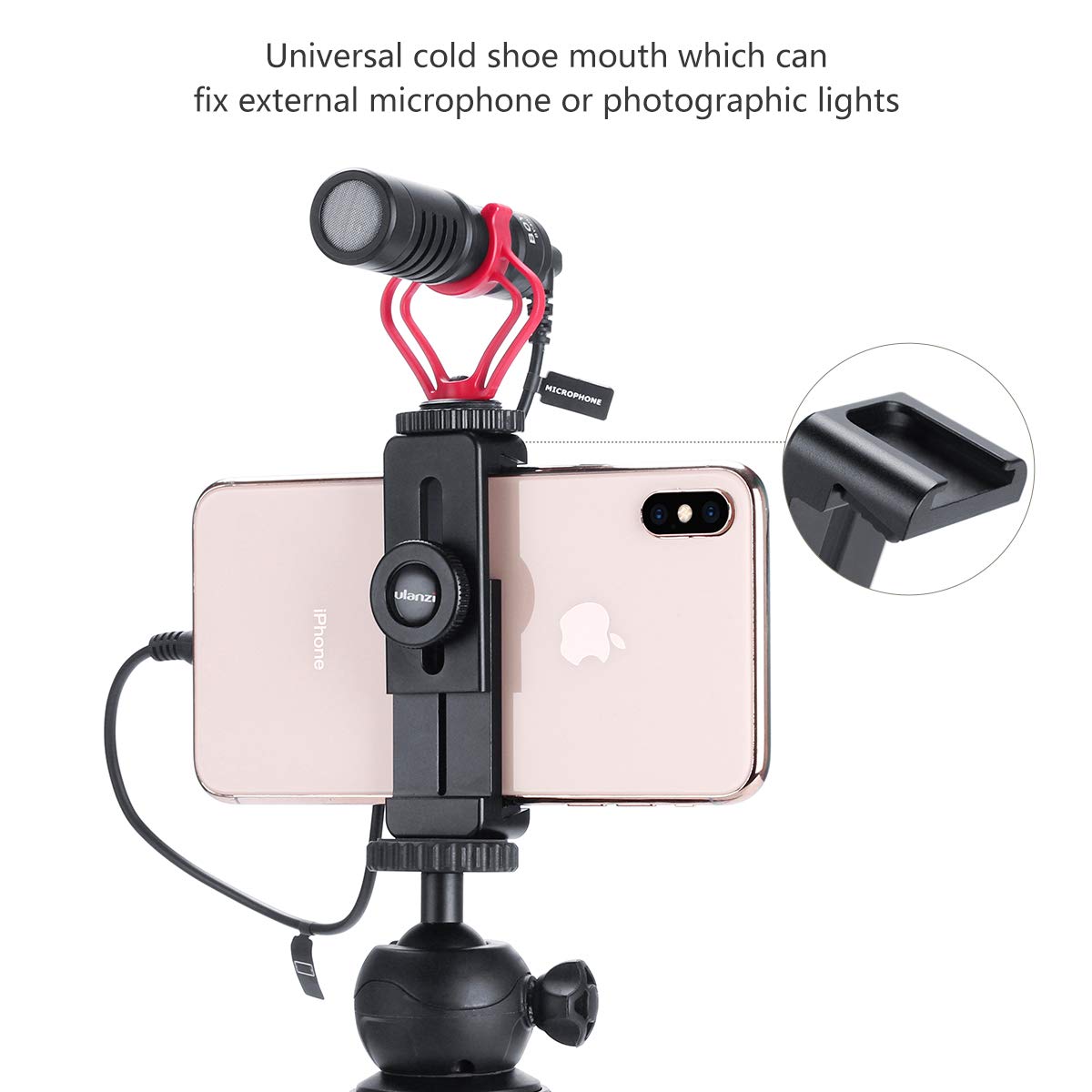 ULANZI ST-2L Vlog Phone Tripod Mount w Cold Shoe Mount VMI Direct