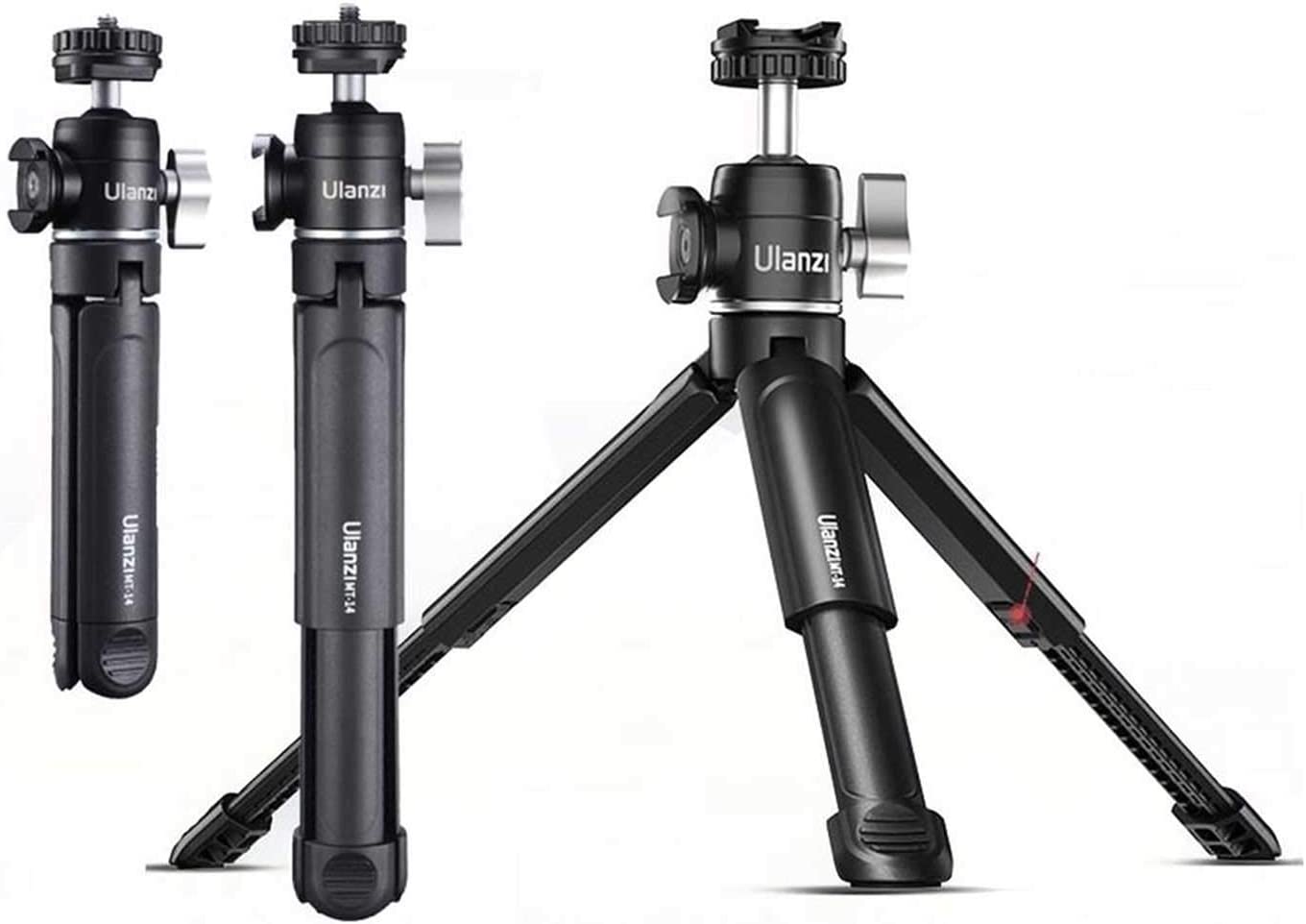 VMIDirect Extendable Tripod Detachable ball head with adjustable height and sturdy legs for photography