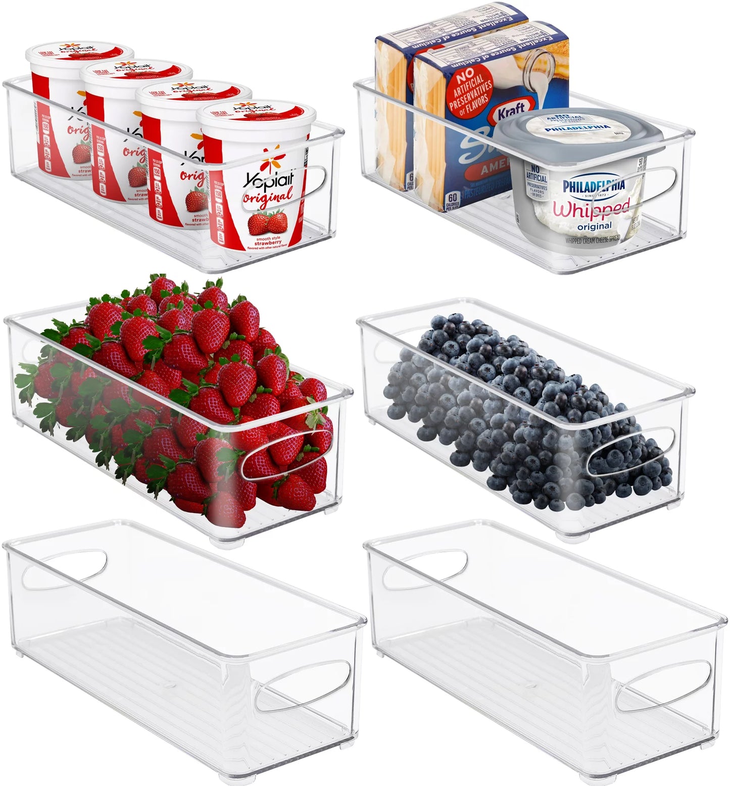 Clear Transparent Multifunctional Kitchen Refrigerator Pantry Boxes Organizer Stackable Food Storage