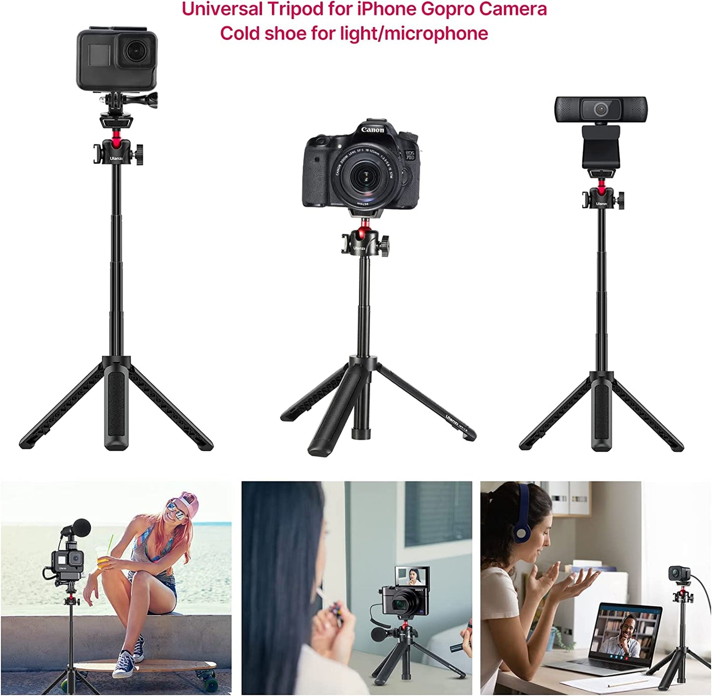 Ulanzi MT-16 Extendable Desktop Tripod With Ball Head