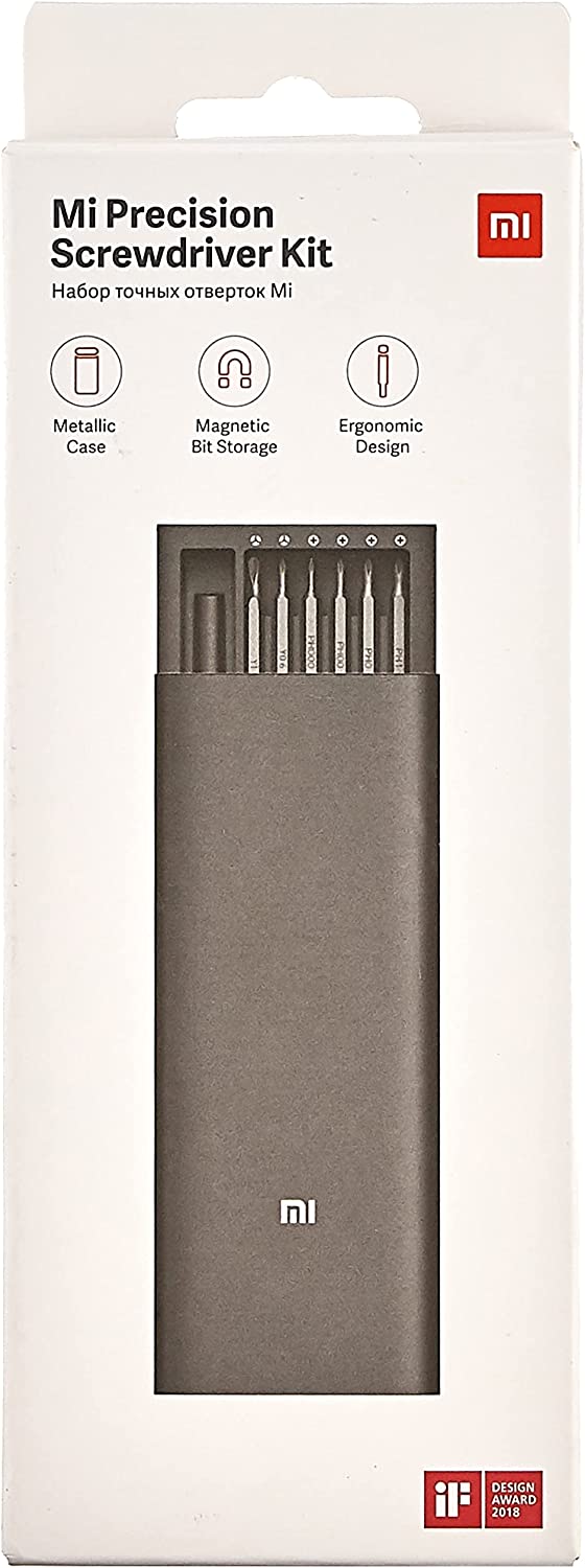Mi Precision Screwdriver Kit in Metallic Case with Magnetic Bit Storage and Ergonomic Design