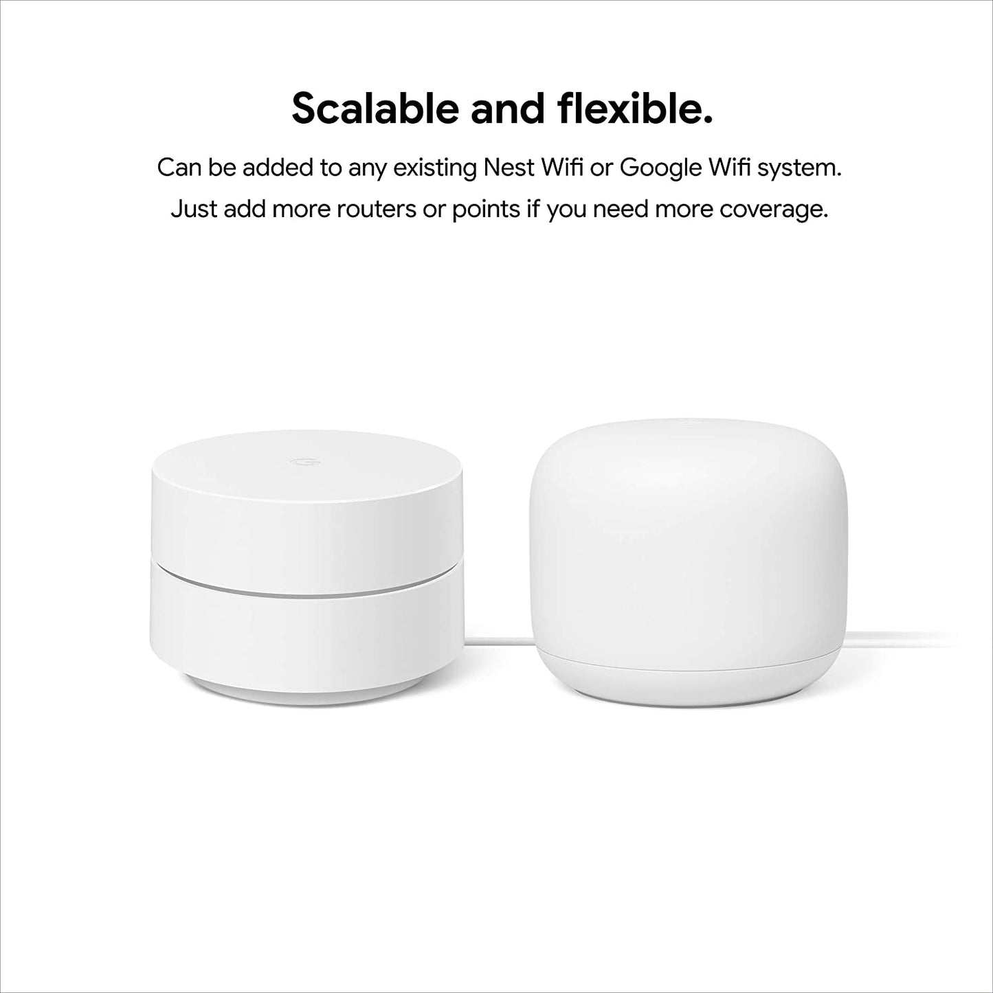 Google Nest WiFi Router (3 Pack) and (2 Pack)/ ADD ON POINT (1 Pack) 2nd Generation –4x4 AC2200 Mesh