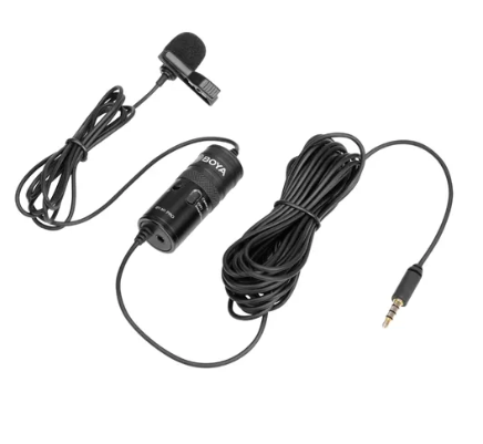 Boya BY-M1 Pro II 6m Clip-On Lavalier Condenser Microphone with 1/4 Inches Adapter