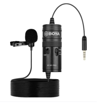 Boya BY-M1 Pro II 6m Clip-On Lavalier Condenser Microphone with 1/4 Inches Adapter