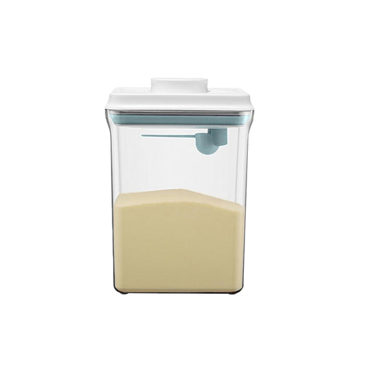 Ankou Airtight 1 Touch Button Clear Container With Scoop Spoon And Holder
