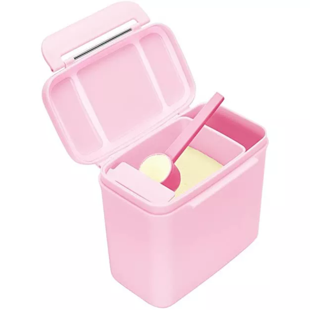 Ankou airtight container with scoop in pink, ideal for preserving food freshness and easy access