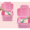 Ankou airtight container with scoop for easy food storage and measurement in pink color