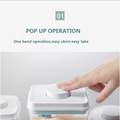 Ankou airtight food storage containers set with pop-up operation for easy one-handed use