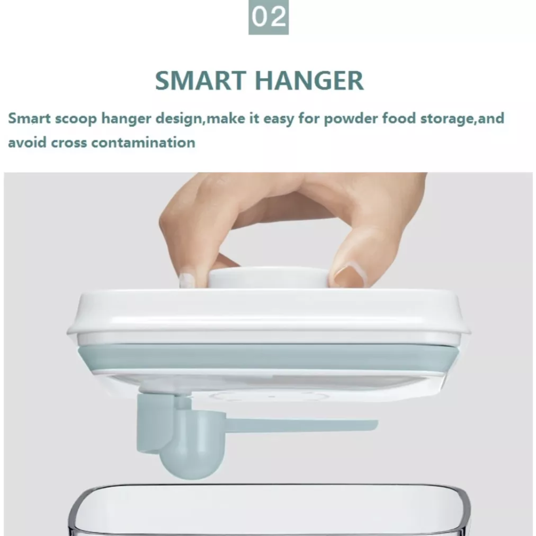 Ankou airtight food storage containers set with smart scoop hanger for easy powder food storage