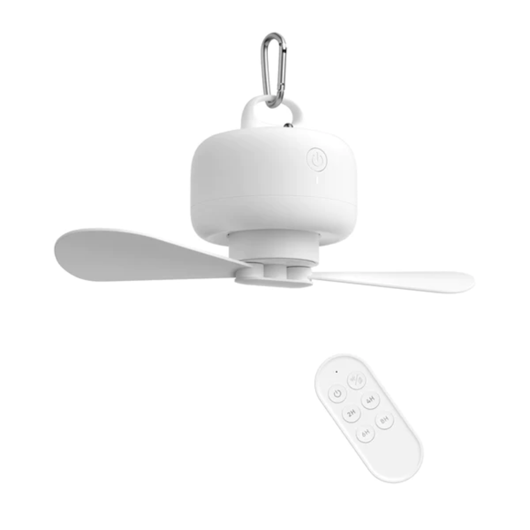 JISULIFE FA16 8000mAh Remote Control Type C USB Storage Ceiling Ultra Portable Ceiling Fan Quiet Rechargeable Electric Hanging Fan 4 Gears Wind with Remote Control for Indoor and Outdoor