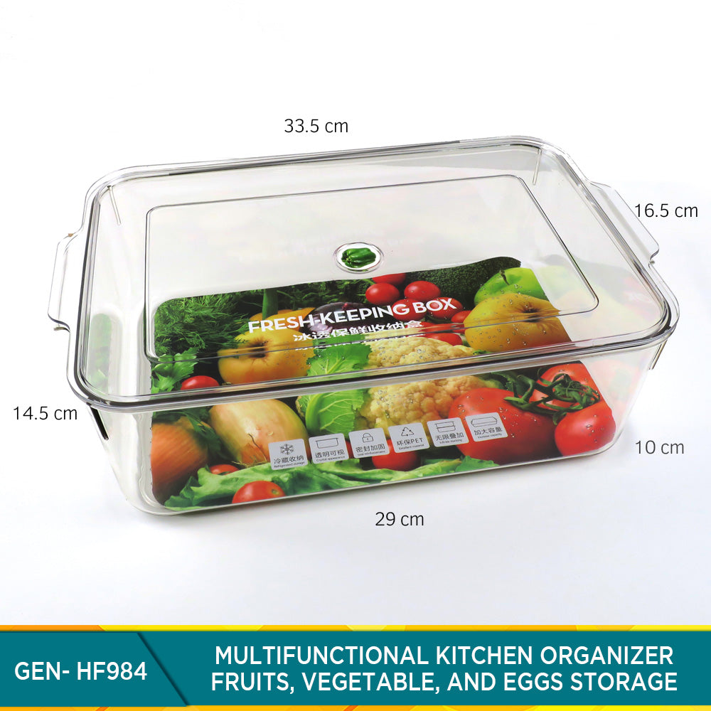 Clear Transparent Multifunctional Kitchen Refrigerator Pantry Boxes Organizer Stackable Food Storage