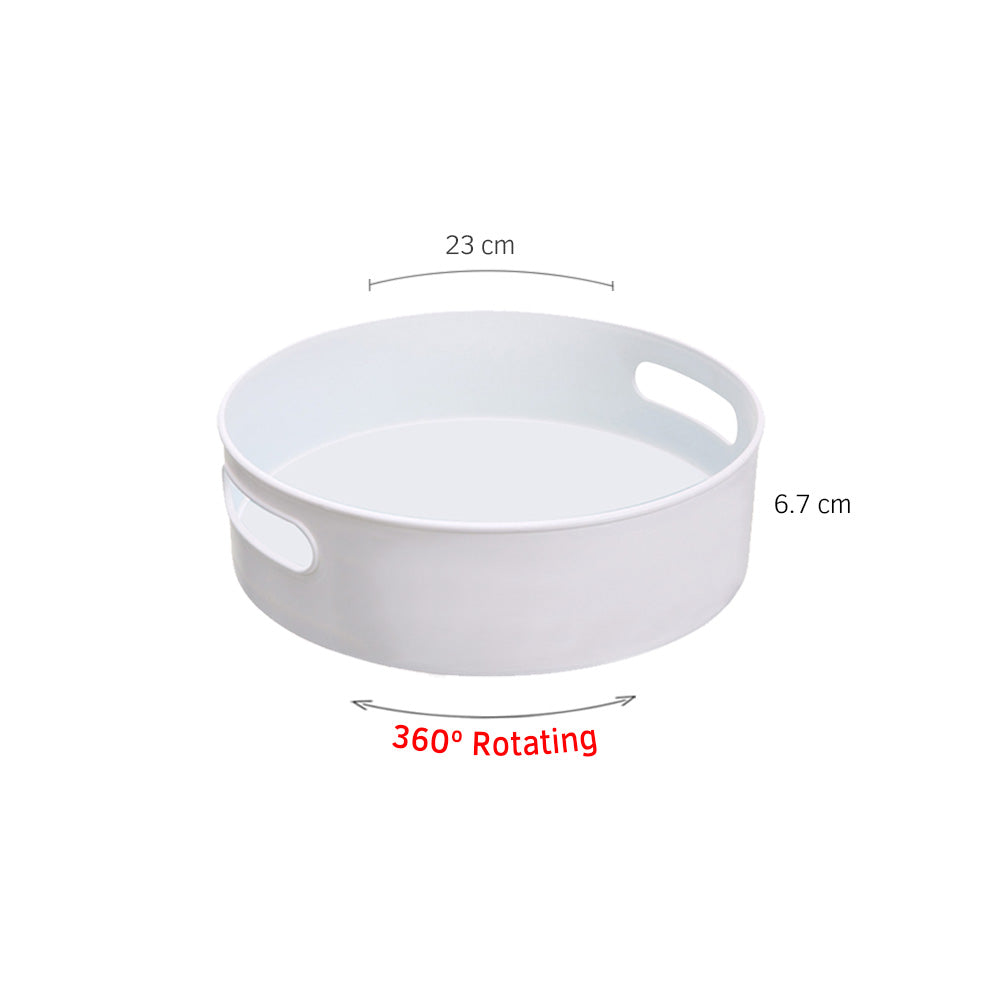 Rotating Non-slip Tray Round Modern Kitchen Organizer Cosmetics Storage Container