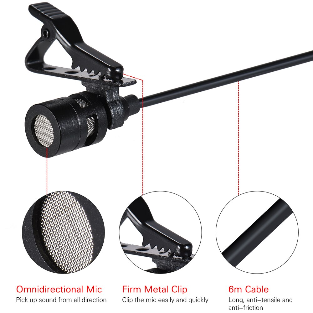 Ulanzi AriMic Dual Omnidirectional Lavalier Microphone for DSLR Cameras and Smartphones (4.9' Cable)