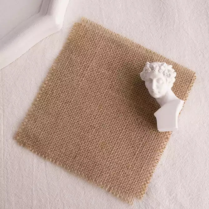 Retro Linen Mat Photo Props for Photography (12*12cm)