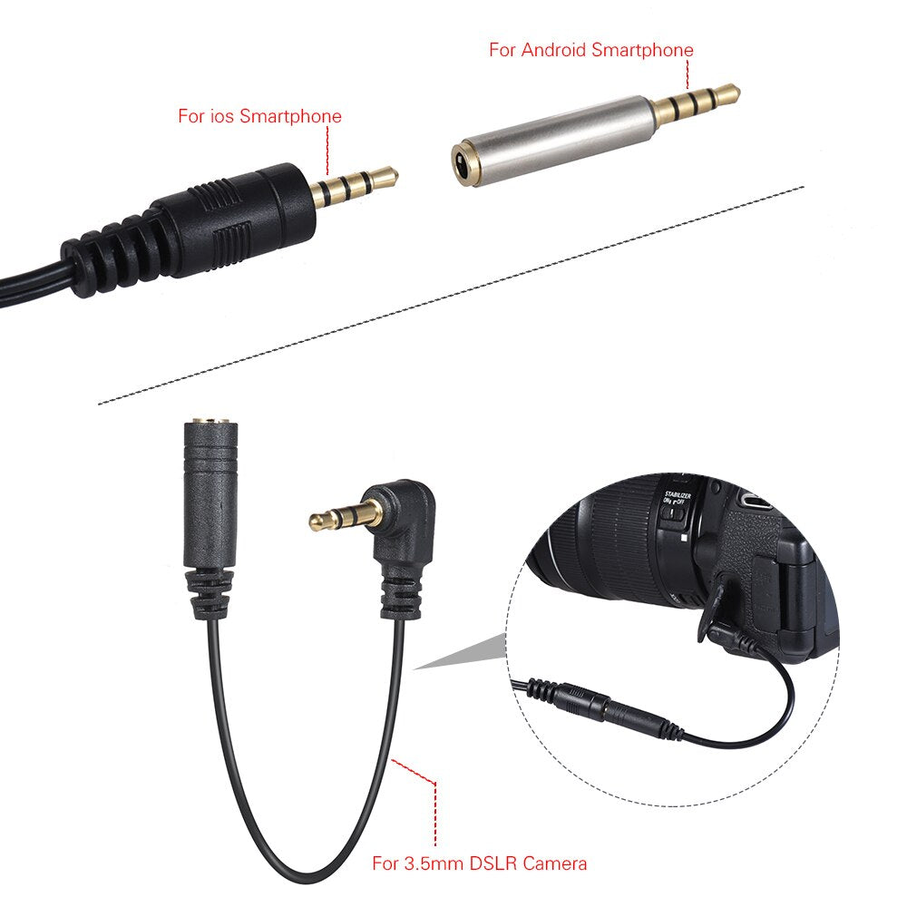 Ulanzi AriMic Dual Omnidirectional Lavalier Microphone for DSLR Cameras and Smartphones (4.9' Cable)