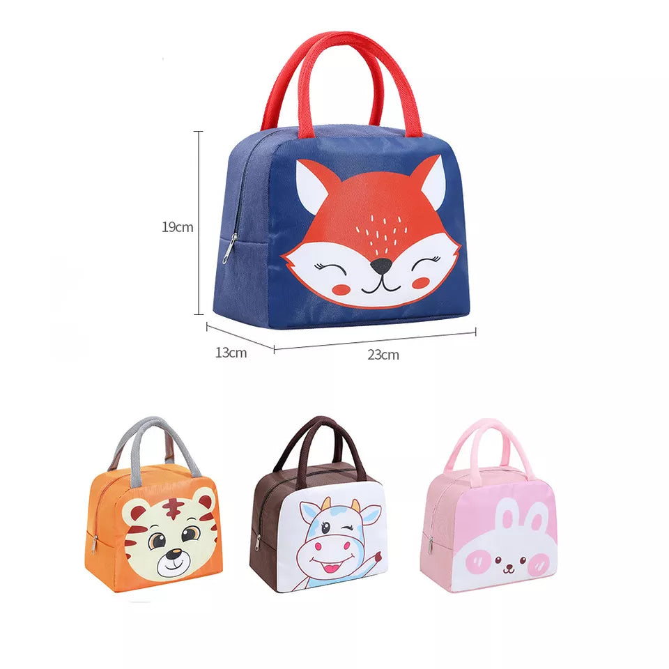 Bento Lunch Bag with Animal Cute Design Waterproof and Insulated Thermal Cooler