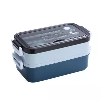 900ml Portable bento lunch box 304 Stainless interior and Microwave Safe with 2 Layers