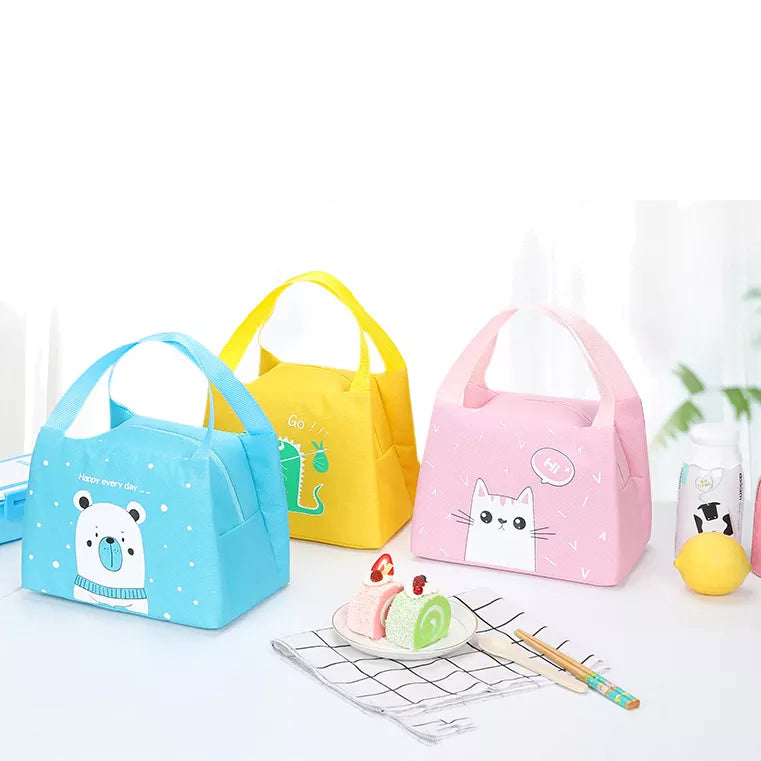 Bento Lunch Bag with Animal Cute Design Waterproof and Insulated Thermal Cooler