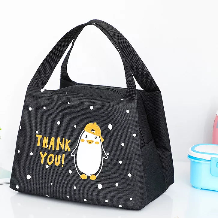 Bento Lunch Bag with Animal Cute Design Waterproof and Insulated Thermal Cooler