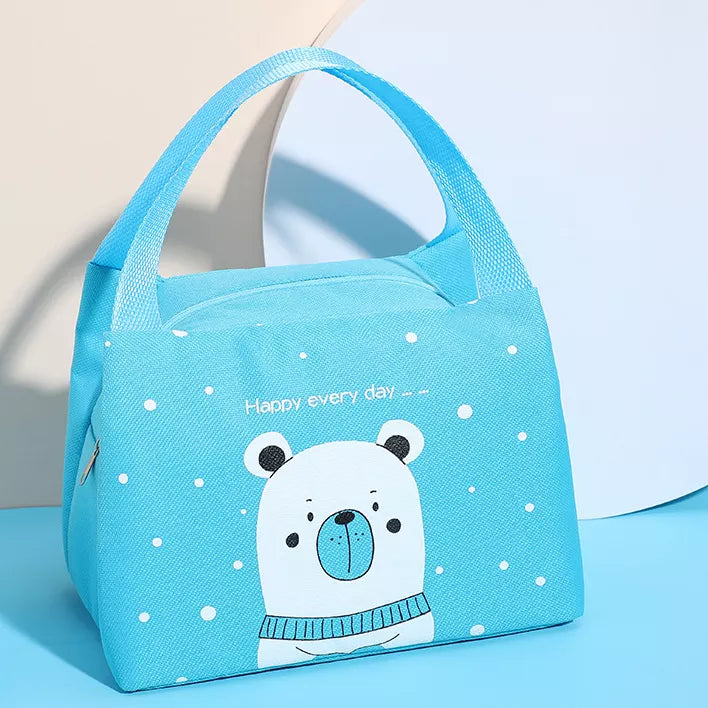 Bento Lunch Bag with Animal Cute Design Waterproof and Insulated Thermal Cooler