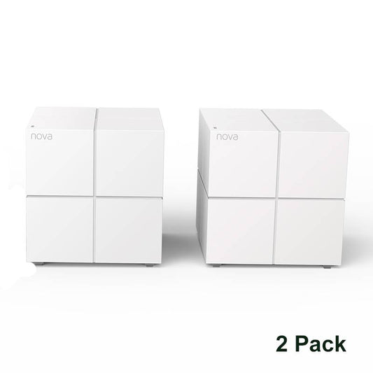 Tenda Mesh WiFi System (MW6) - Up to 4000 Sq.Ft. Coverage, 2 Gigabit Ports per unit, WiFi Router and Extender Replacement, Works with Alexa, Parental Controls, 2 - pack