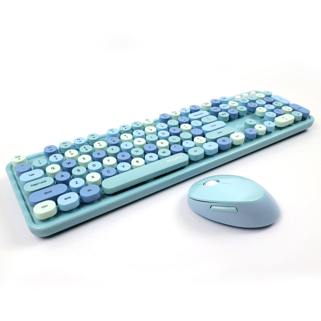 Mofii Sweet Mixed 2.4G Wireless Keyboard and Mouse Combo with Round Colorful Keycaps For PC Laptop