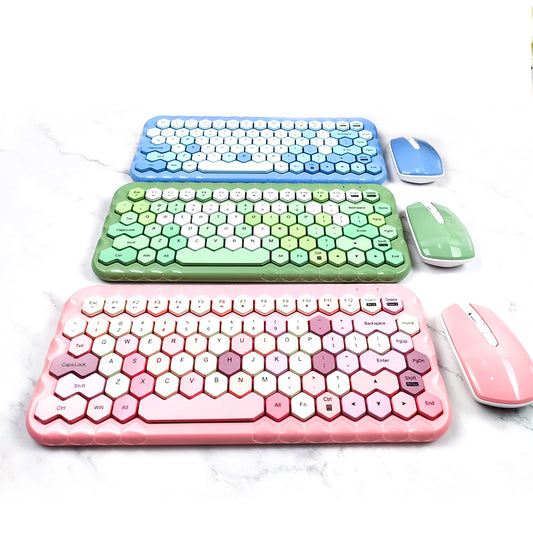 Mofii Honey PLUS Mixed Color Wireless Keyboard and Mouse Combo 2.4G Colorful Gaming Keyboard Gifts