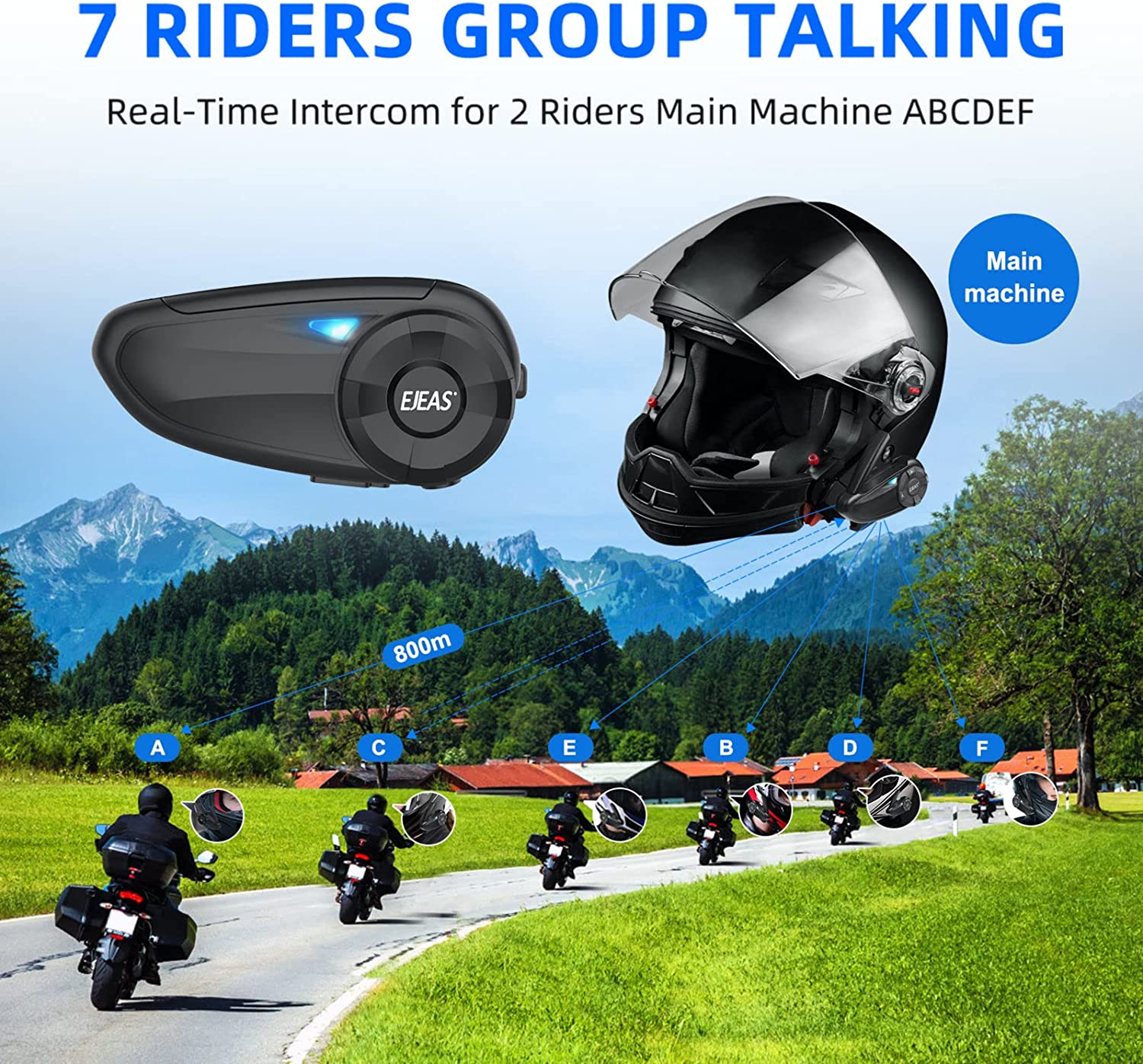 Intercom helmet hot sale bluetooth