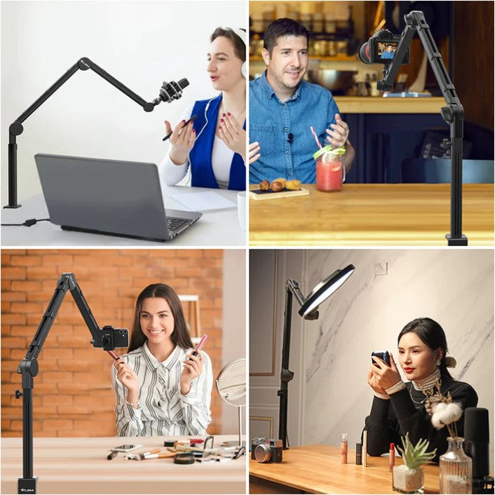 Ulanzi VIJIM LS24 Desktop Microphone Stand 360° Adjustable Suspension Boom Mic Arm With 1/4 Screw Photography Studio Supplies Arm Stand Desk DSLR Camera Holder Adjustable Suspension Mic Boom With 1/4 Screw Mount for Recording  - VMI Direct