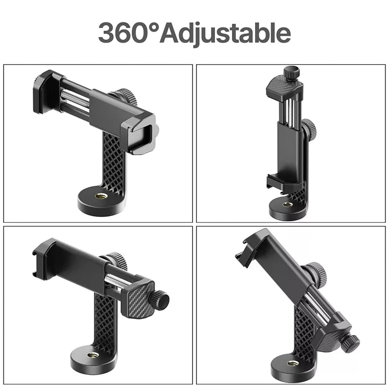 Ulanzi ST-17 360 Rotation Phone Holder Clamp Clip with Cold Shoe Mount for Microphone Light Tripod Mount Vertical Phone Tripod Mount Rotating Phone Tripod and Desk Stand  Universal Smartphone Tripod Vertical Shooting VMI DIRECT