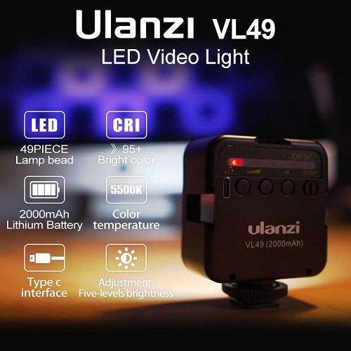 Ulanzi VL49 Rechargeable Mini LED Light