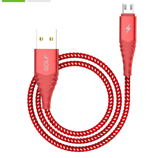 Golf GC-67M 1M Aluminum Alloy Braided Micro USB Cable