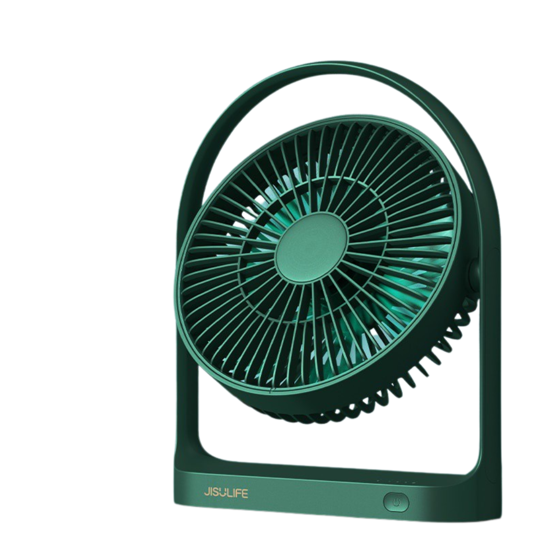 JISULIFE Portable Desk Fan USB Rechargeable FA19 4000mAh Ultra-thin Rotatable Desktop Fan Rechargeable Cordless Portable Desk Table USB Wireless Ultra Quiet Mini Table Fan with 4 Gear Wind for Home Room School Work Travel Picnic Outdoor - VMI Direct