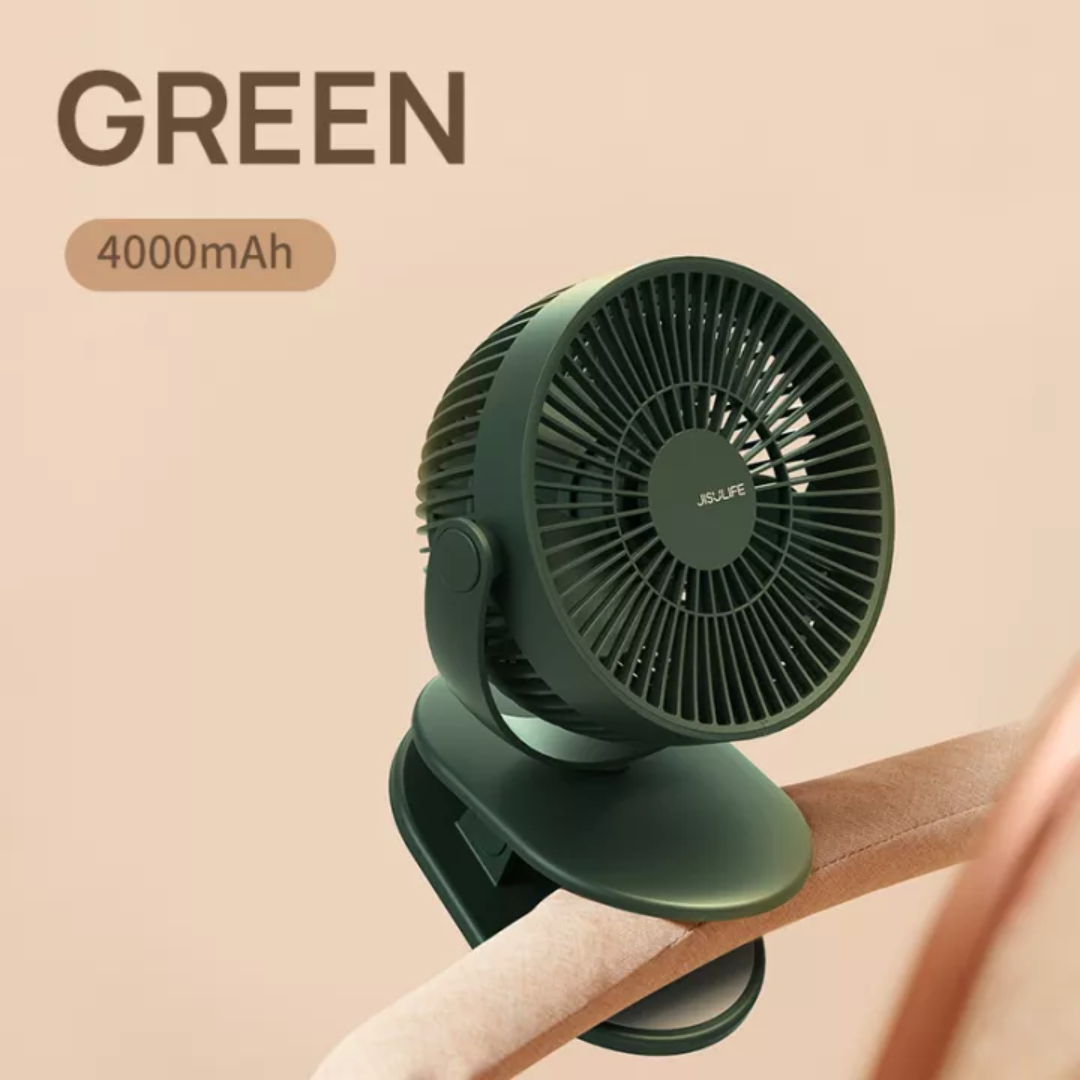 Jisulife FA18S FA29 FA29A 200mAh and 4000mAh Stroller Clip Fan Desktop Fan USB Rechargeable Fan 4 Gears Wind 360° Rotation