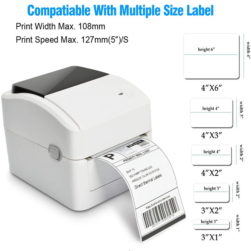 A6 Bluetooth Thermal Waybill Printer with multiple label size compatibility and fast print speed