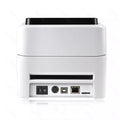 A6 Bluetooth Thermal Waybill Printer back view showing connectivity ports and power button