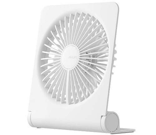 JISULIFE FA28a Small Desk Fan Portable USB Rechargeable Fan Mini Fan with 2000mAh Battery Portable Mini Fan Adjustable