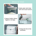 VMIDirect Airtight Food Jar with One Touch Button and Hygienic Spoon Holder for Easy Storage