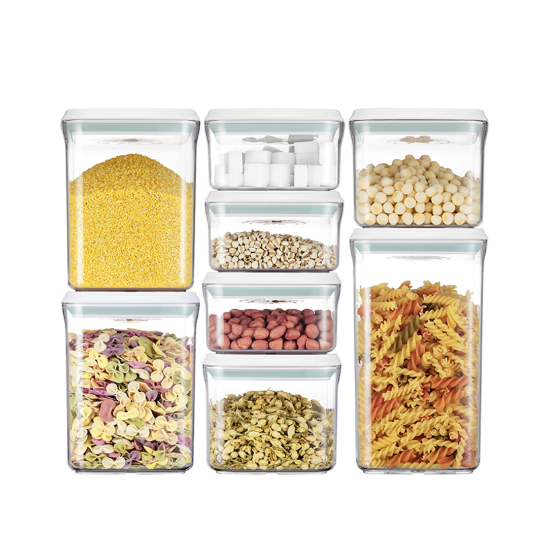 VMIDirect airtight food storage container set with clear design for easy organization and freshness