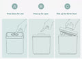 Instructions for using VMIDirect airtight food storage container set with seal and open features