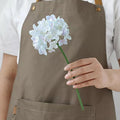 VMIDirect Artificial Flowers Silk Hydrangea in Hand with Neutral Apron Background